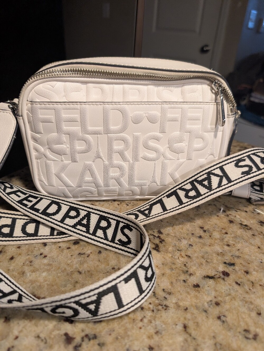 Karl Lagerfeld Paris Maybelle Crossbody Bag Winter White